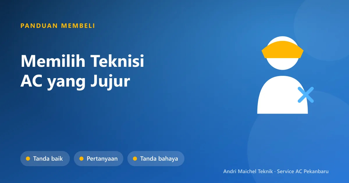 Teknisi AC menjelaskan kondisi unit kepada pelanggan